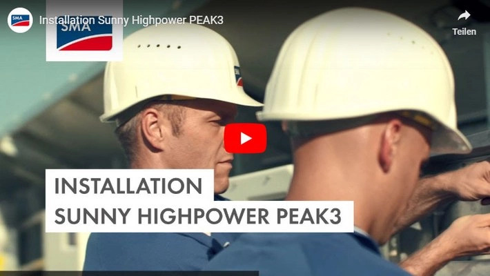 Installation Sunny Highpower PEAK3